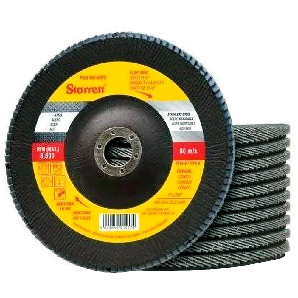 Kit 11 x Discos Flap em Fibra de Vidro 115 mm com Grao de Zirconio 120 STARRET-K5944
