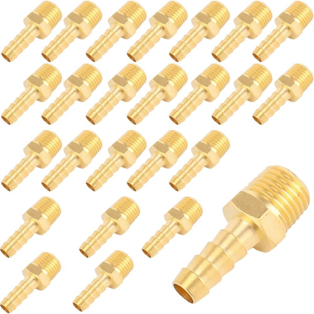 Kit com 25 Espigao Roscado Macho 14 Pol para Mangueira 516 Pol FORTGPRO-FG0010MH