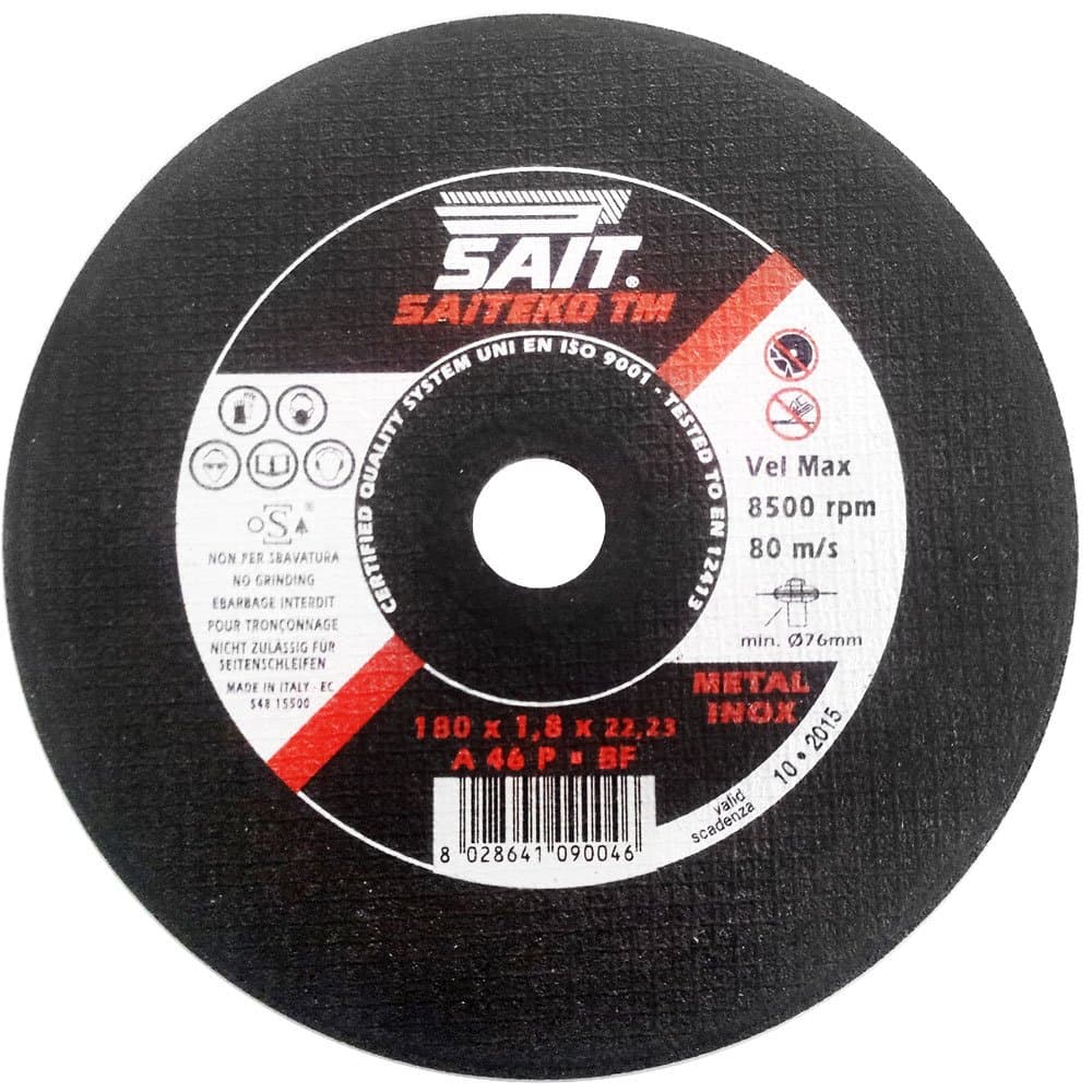 Disco de Corte Inox A46P 7 x 180 x 78 Pol SAIT-A46P