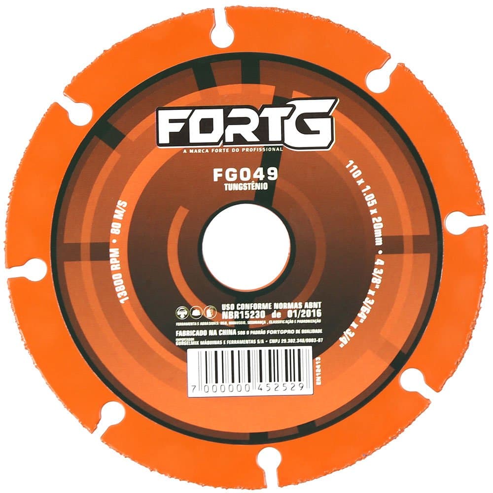 Disco de Corte Tungstenio para Madeira 438 Pol FORTGPRO-FG049