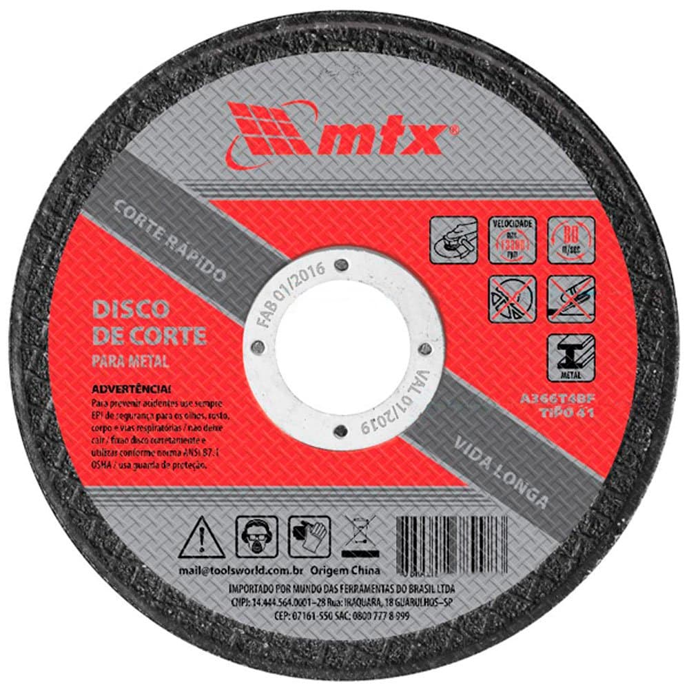 Disco de Corte 180X16X22mm para Metal MTX-7434755