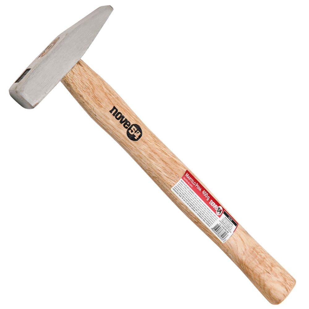 Martelo Pena Polido 100g com Cabo de Madeira NOVE 54-3588200100