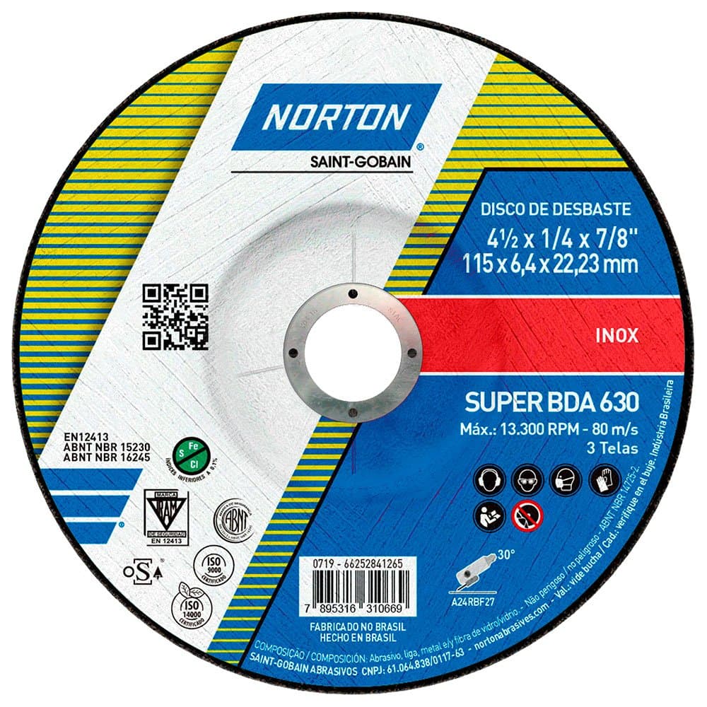 Disco de Desbaste BDA630 115x64x2223mm NORTON-66252841265