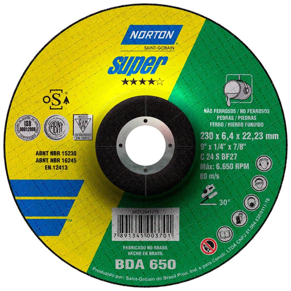 Disco de Desbaste BDA 650 230x64x2223mm NORTON-66252841276