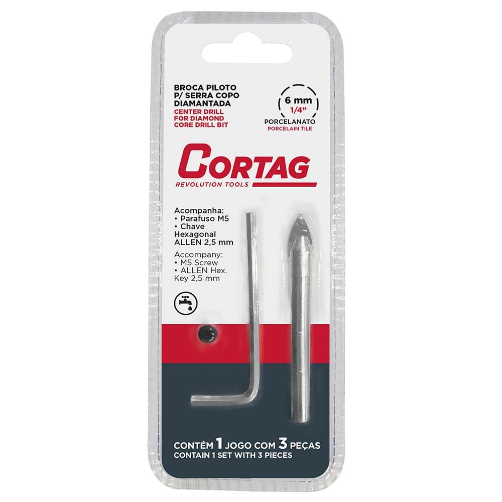 Broca Piloto 14 Pol para Serra Copo Porcelanato CORTAG-61698