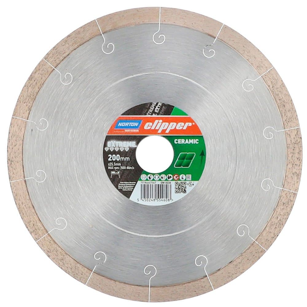 Disco de Corte Diamantado Clipper Extreme Ceramic 200mm NORTON-000000070184647047