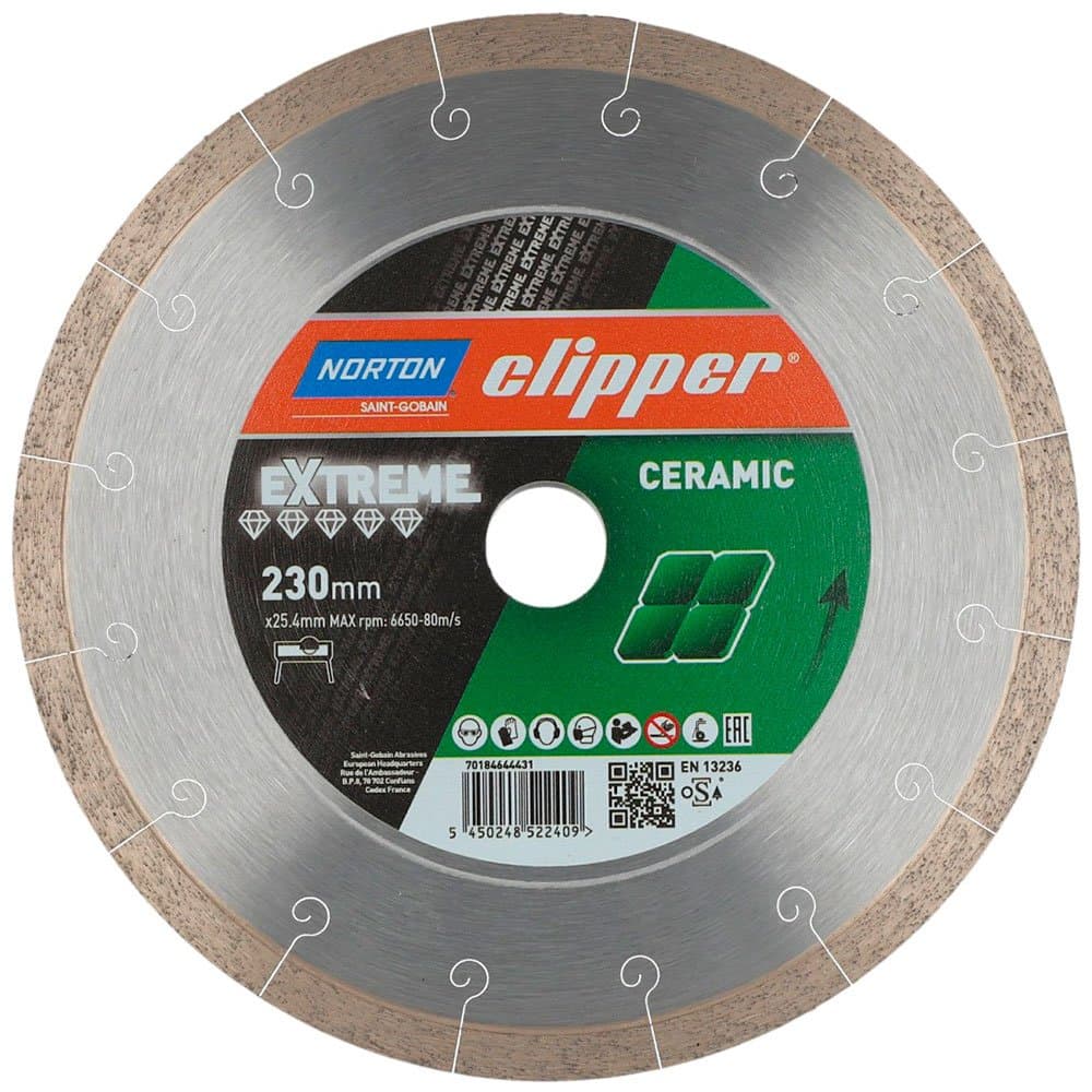 Disco de Corte Diamantado Clipper Extreme Ceramic 230mm NORTON-000000070184644431