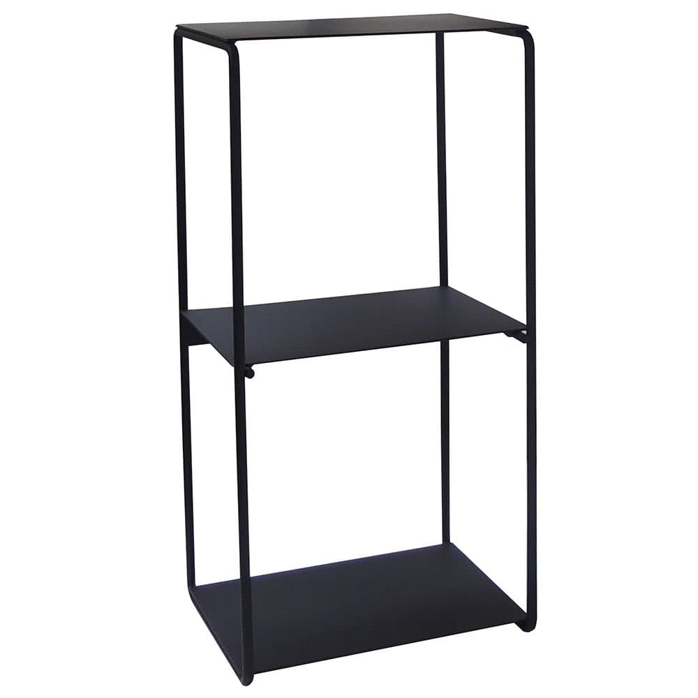 Nicho Duplo em Metal Preto Fosco 15 x 11 x 30cm DULER-492