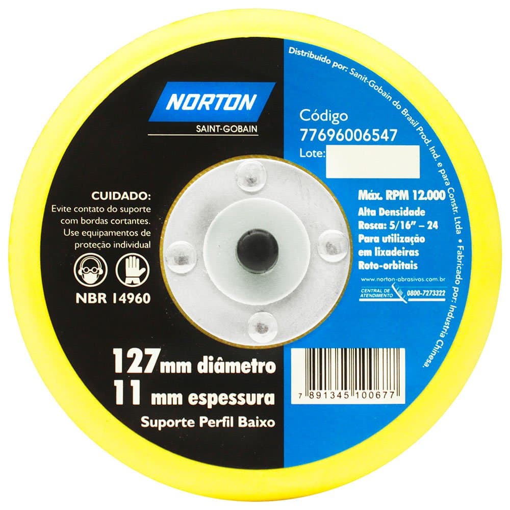 Suporte Perfil Baixo de Poliuretano 127mm com Alta Densidade NORTON-000000077696006547