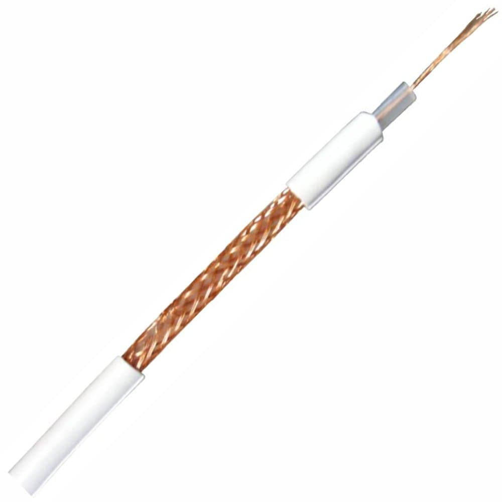 Cabo Coaxial para CFTV Branco de Cobre 4mm 100M 80 Flex DNI-CCX 400