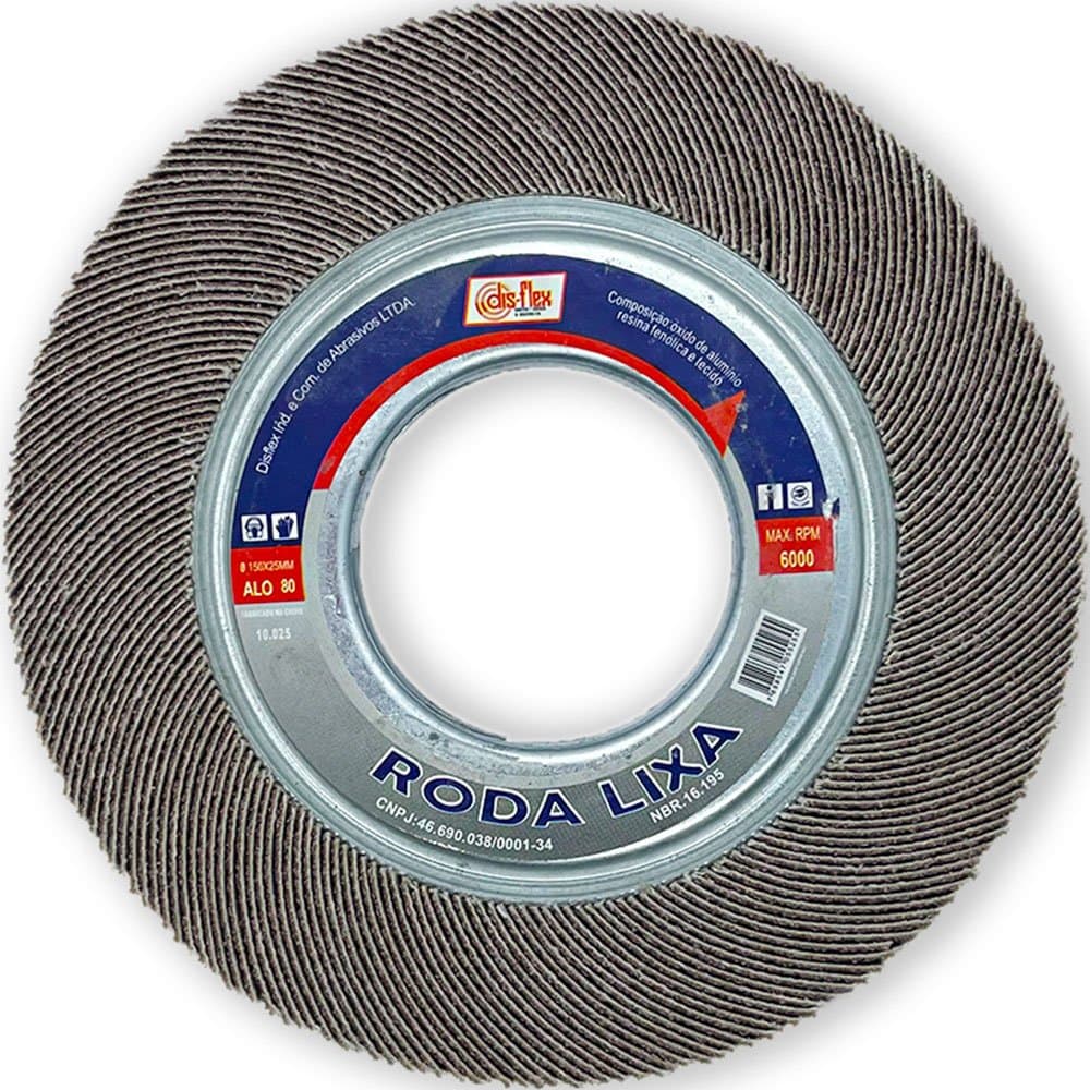 Roda de Lixa Polikontour 150 x 50mm Grao 80 DISFLEX-10031