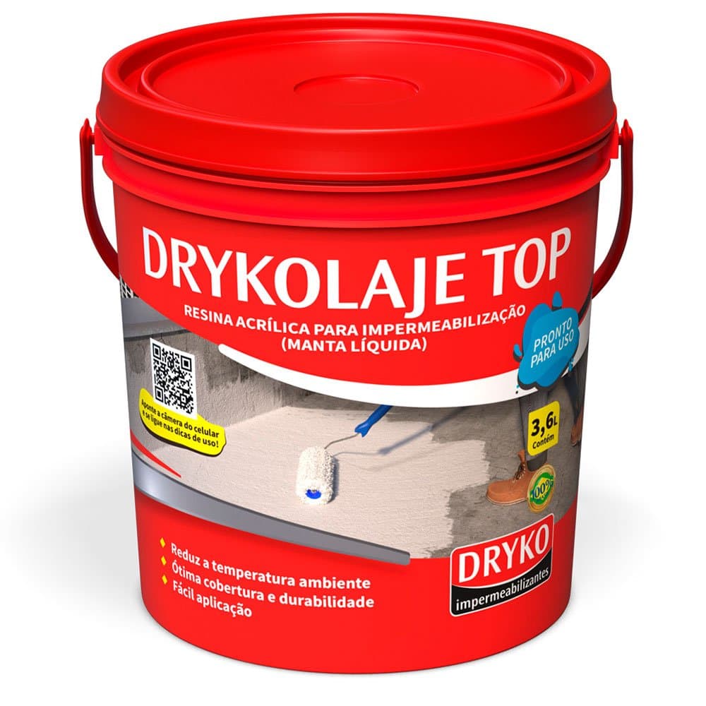 Manta Liquida para Impermiabilizacao laje Top GL 4Kg DRYKO-LAJETOPGAL