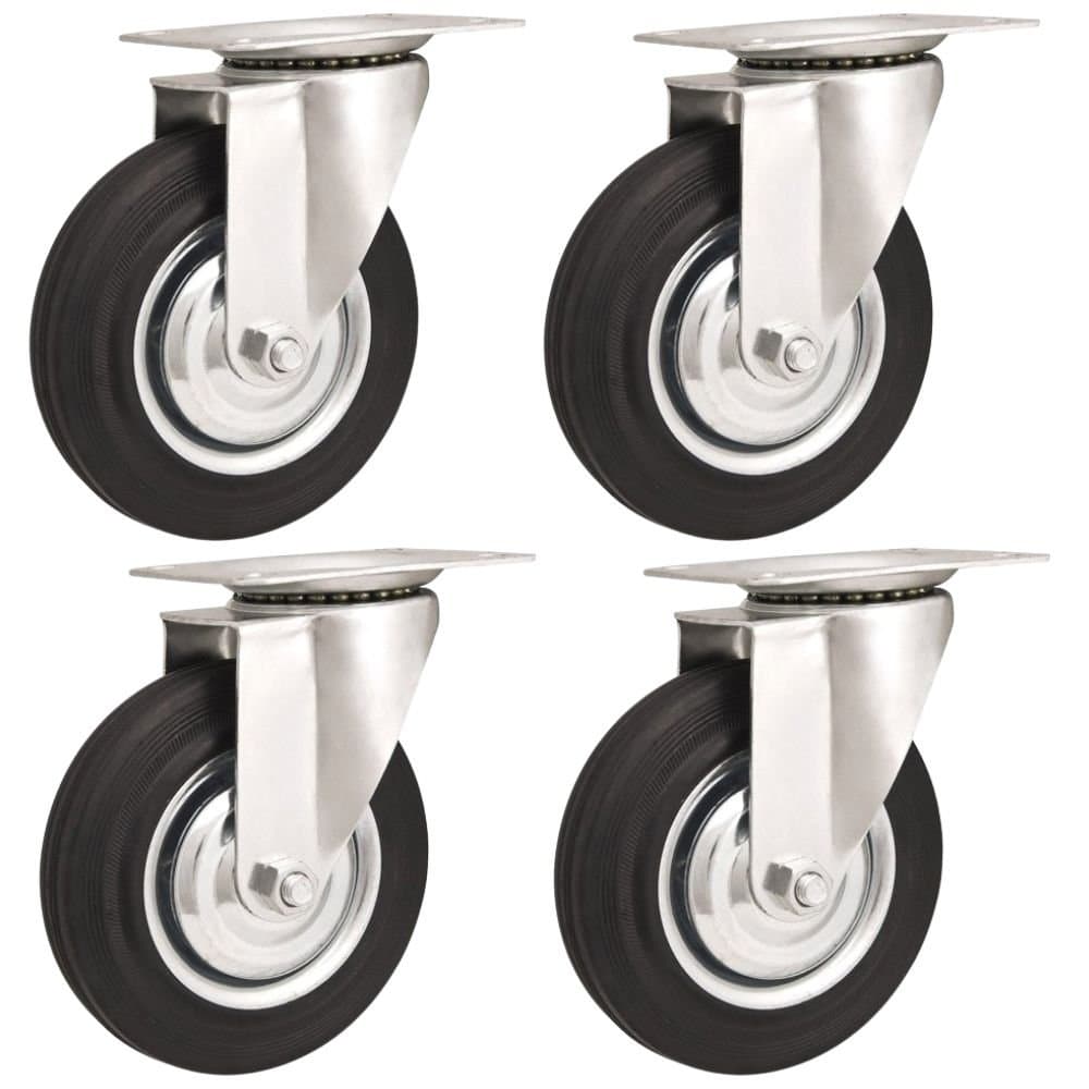 Kit com 4 Rodizios Giratorio 5 Pol Leve Preto VONDER-K7753