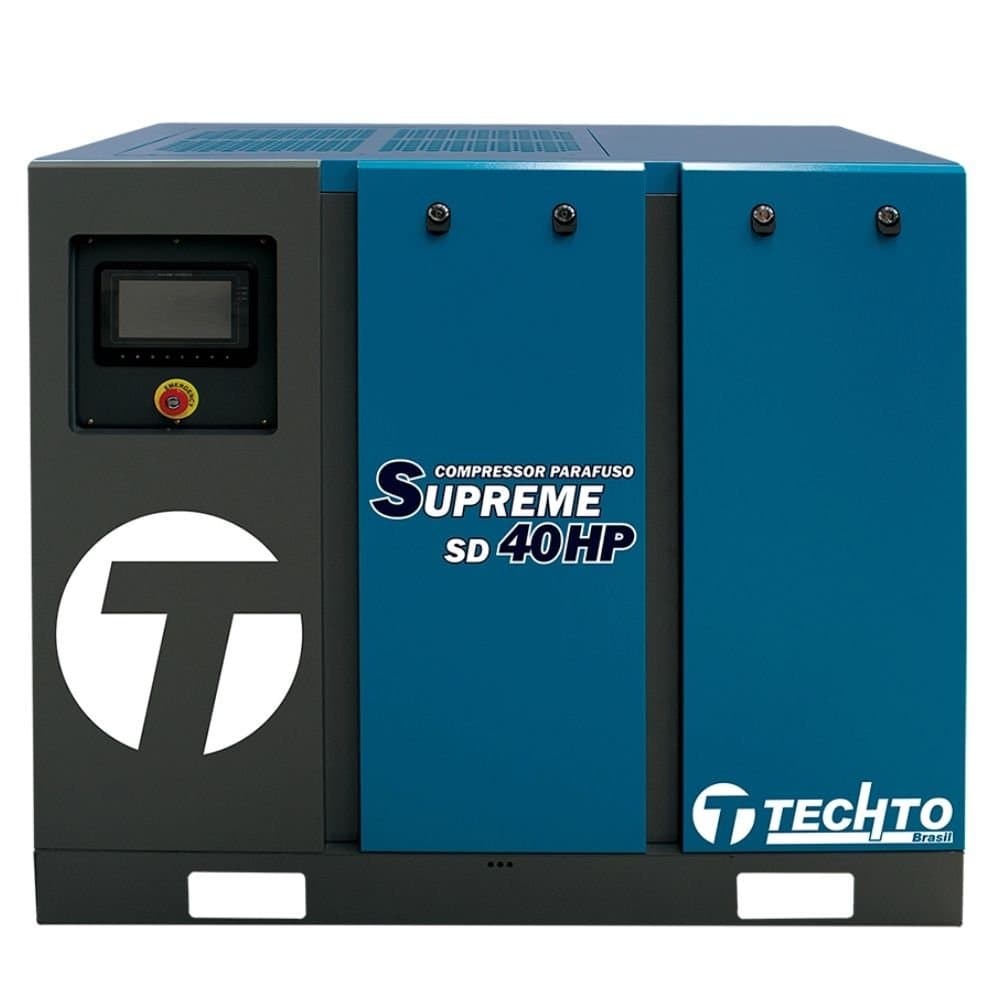 Compressor Parafuso Supreme SD 40HP 156 Pes 10 Bar Direct Drive 220V TECHTO-4828