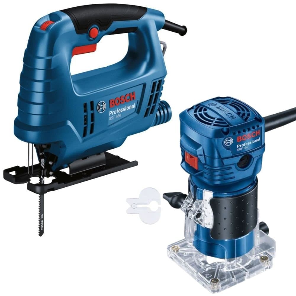 Serra Tico Tico GST-680 500W 220V com Tupia GKF-550 BOSCH-K8064