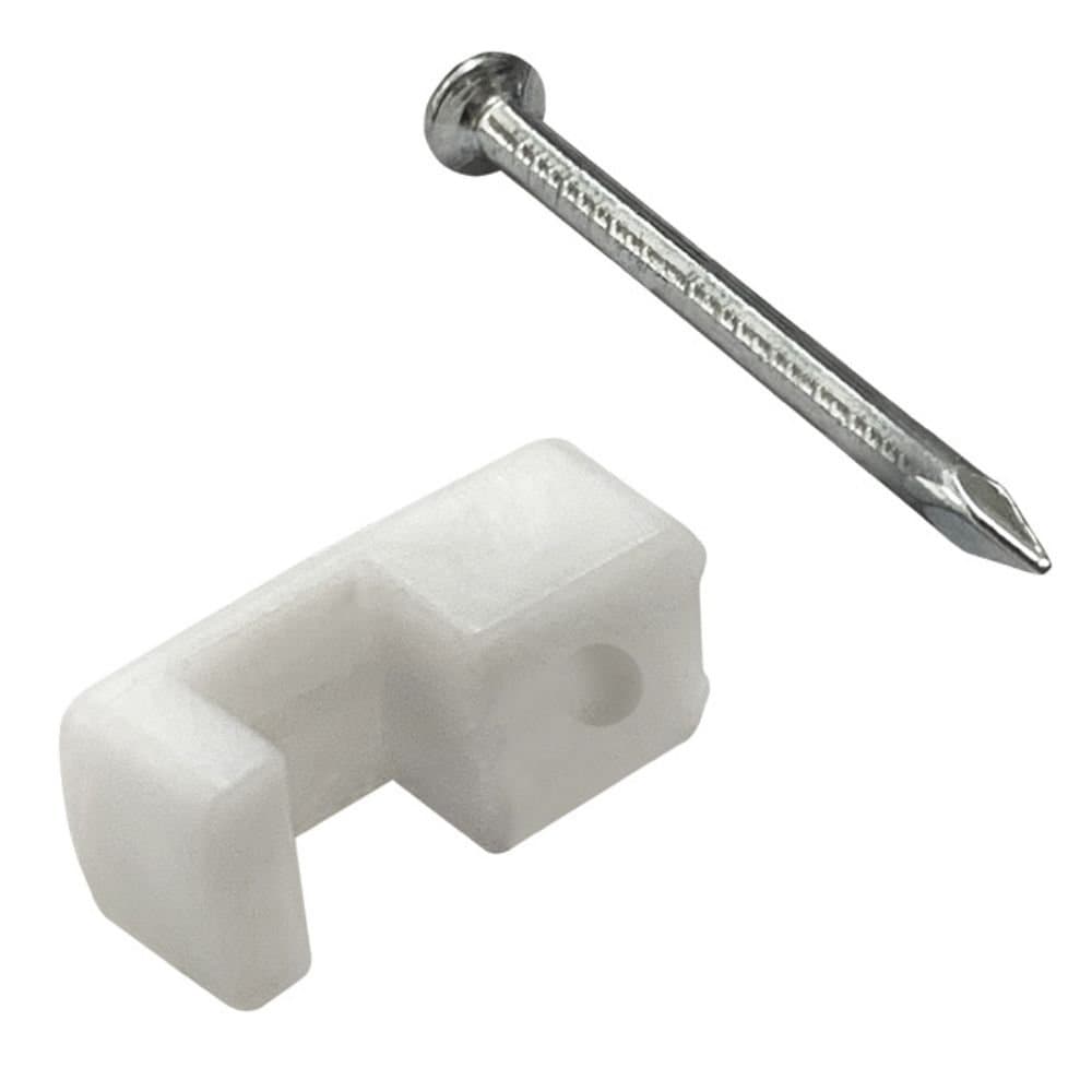 Fixa Fio 1820 Branco e Prego 18x25mm com 100 Pecas SFORPLAST-387