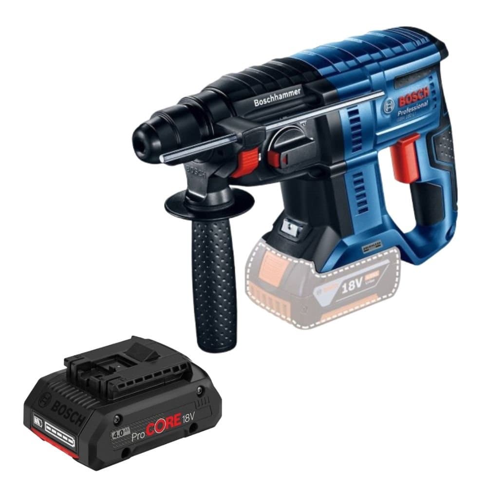 Combo Martelo Perfurador GBH 180-LI SDS Plus 18V Bateria Ions de Litio ProCORE 18V 40Ah BOSCH-K8958