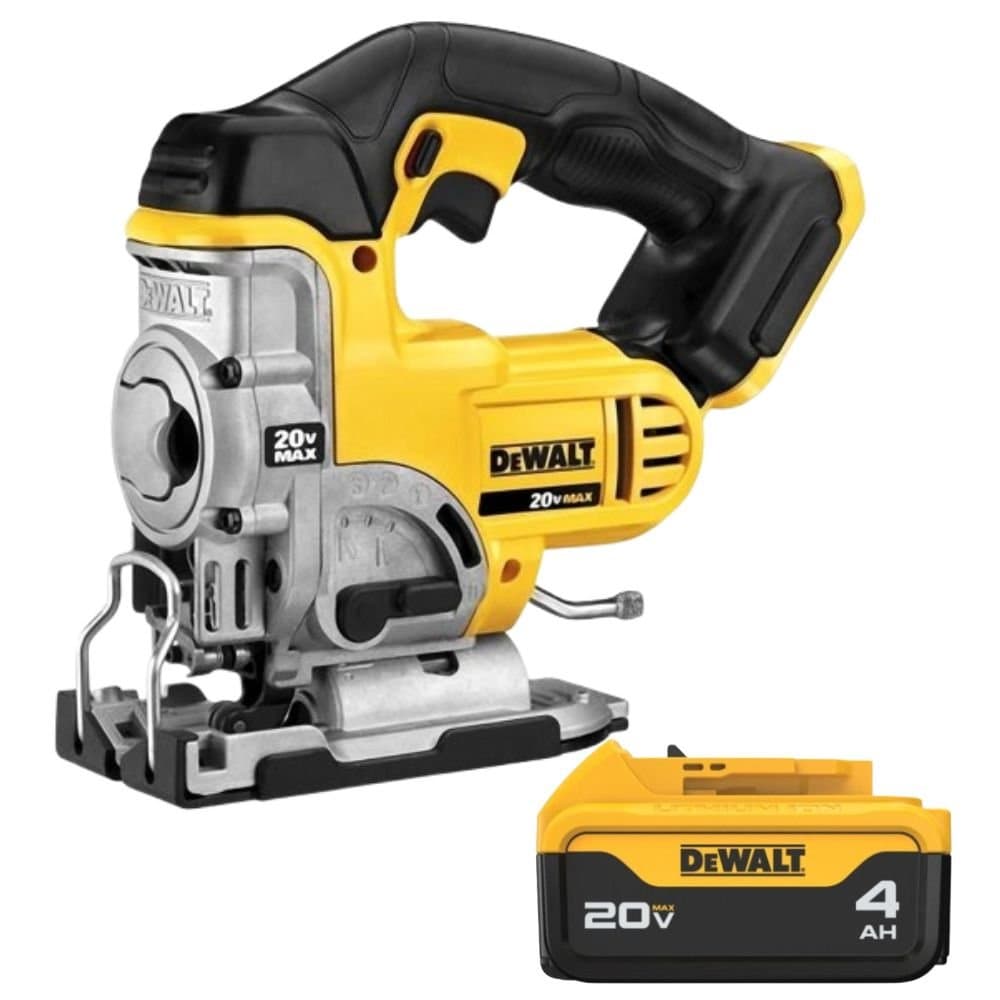 Combo Serra Tico-Tico 20V Max Ions Litio DCS331-B3 Bateria de Ions de Litio 20V 40Ah Indicador de Carga DCB204-B3 DEWALT-K9016