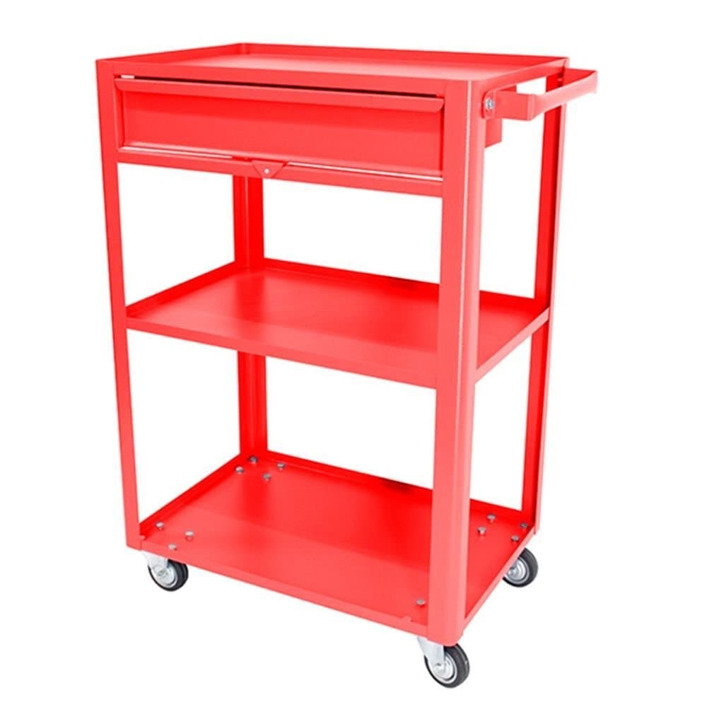 Carro Oficina Aberto Vermelho com 1 Gaveta NOCRAM-LMVMNC-2