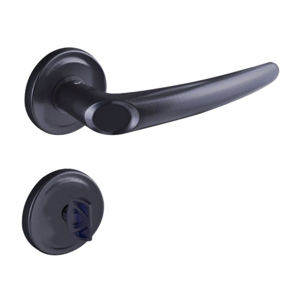 Fechadura Joy para Banheiro Preto Fosco Espelho 40mm ALIANCA-083632