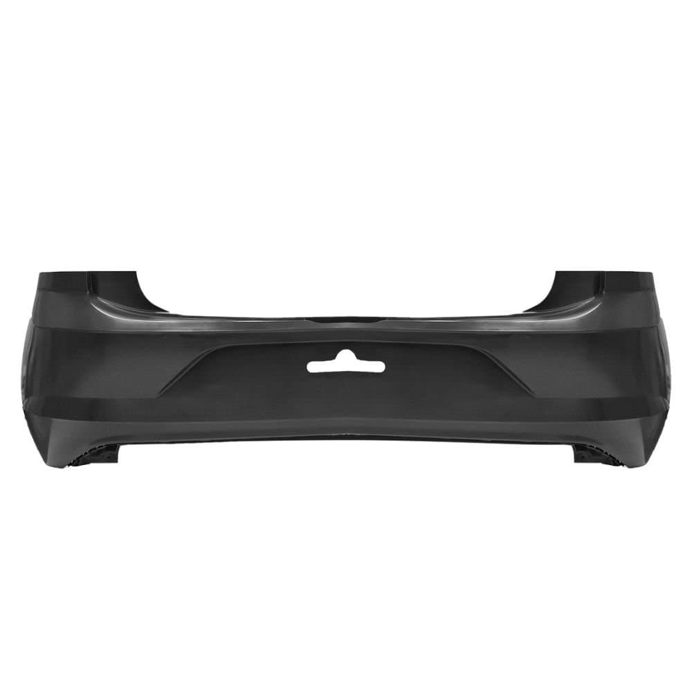 Para-choque Traseiro Preto Liso sem Sensor Volkswagen Polo 2017 a 2022 DTS-6141-E