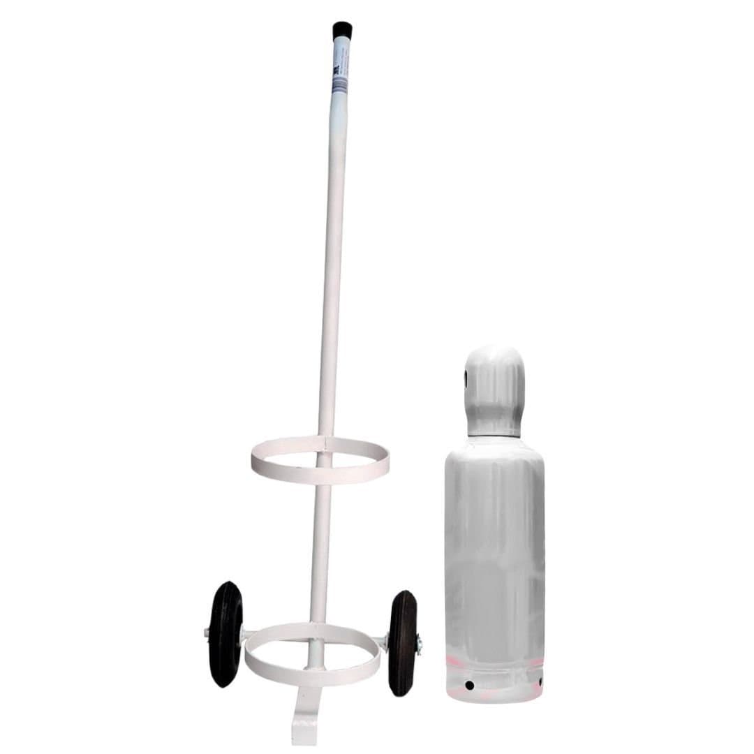 Combo Carrinho Transporte de Cilindro 7 a 10 Litros 01C1M com Cilindro de Nitrogenio 7 Litros WM-K9437