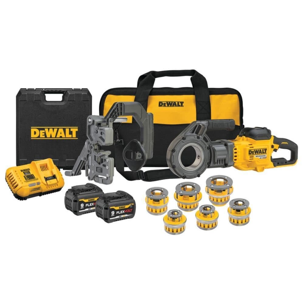Rosqueadeira para Tubos Brushless com 6 Cabecotes 2 Baterias 60V 9Ah Carregador e Bolsa DEWALT-DCE700X2K