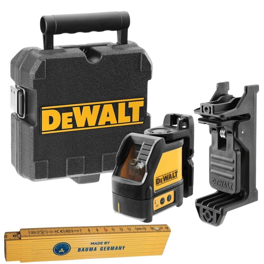 Combo Nivelador a Laser Linhas Verdes 30 Metros DW088CGLA Escala Metrica Precisao 2m com 12 reguas DEWALT-K9450
