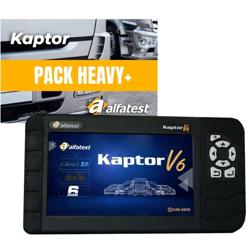 Combo Scannner Automotivo Kaptor V6 FLEX AUTO Liberacao Pack Heavy Diesel Pesado ALFATEST-K9597