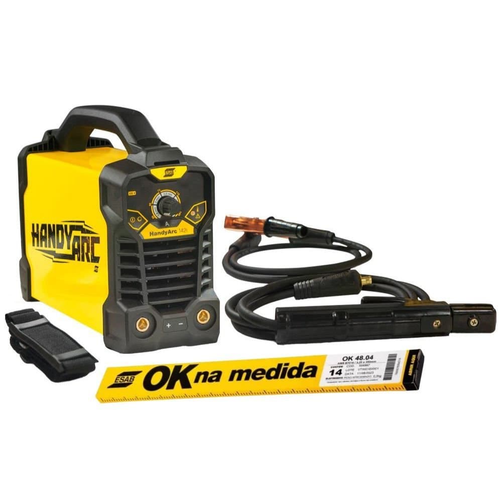 Combo Maquina de Solda Inversora MMA Handyarc 142I 140A 220V Eletrodo E6013 OK na Medida 25x350mm ESAB-K9813