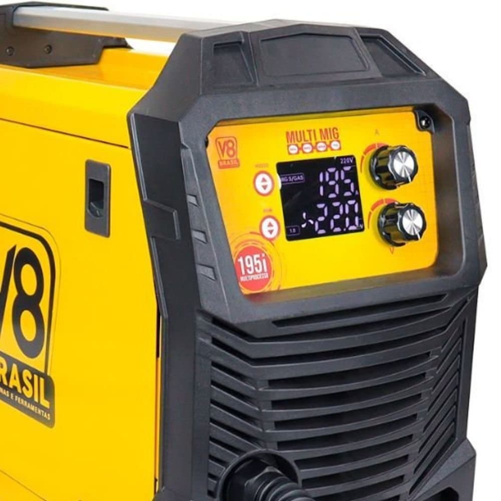 Combo Maquina de Solda Multiprocesso 195i 195A 220V com Tocha Mascara de Solda Automatica Fixa Tonalidade 11 SR1 Arame Solda MIG 08mm sem Gas 1Kg V