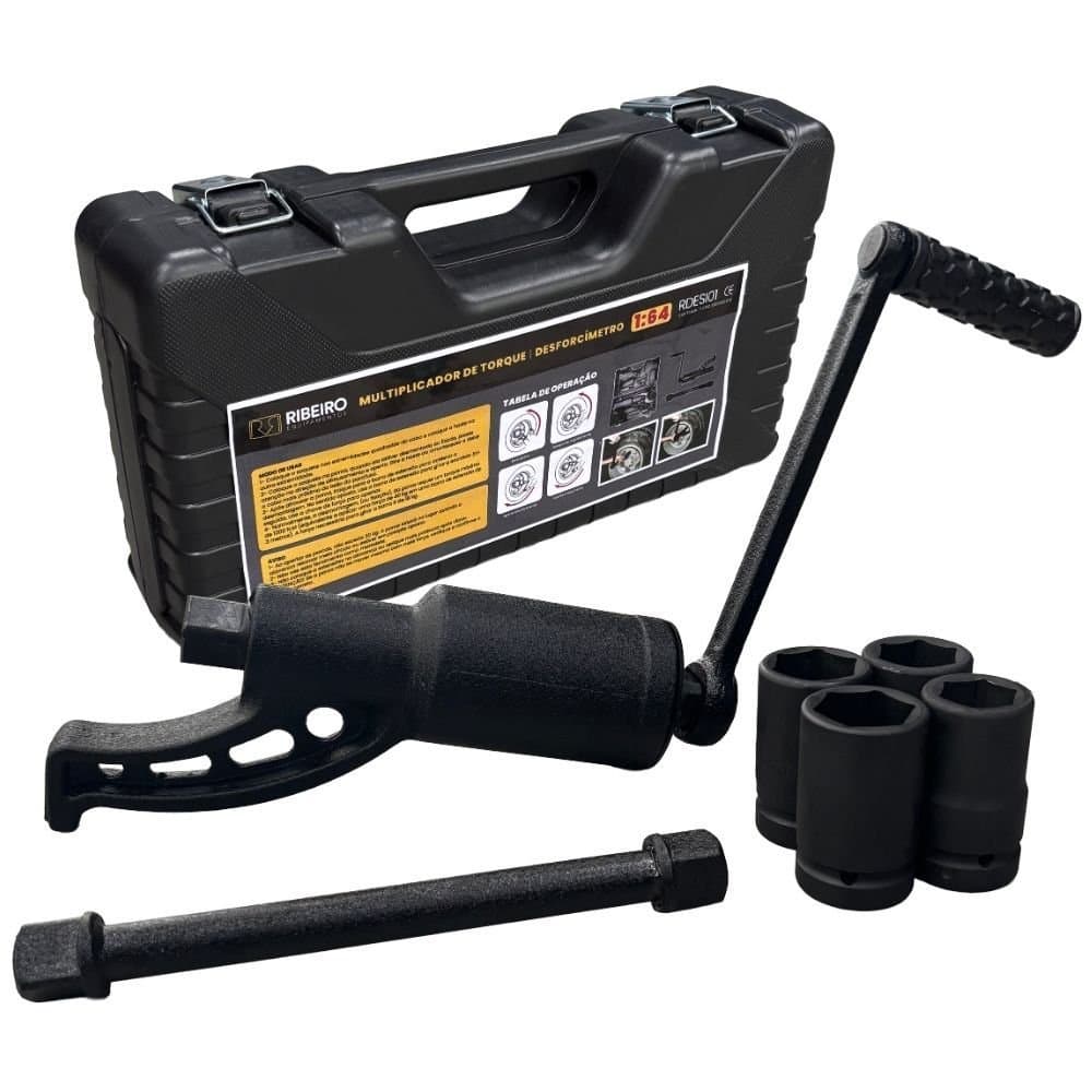 Desforcimetro Multiplicador de Torque 490Kg 164 com 4 Soquetes 27303233mm RDESI01 RIBEIRO-9108