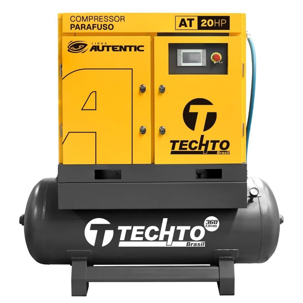 Compressor de Ar Parafuso 69 Pes 20HP 360 Litros 10 Bar 220V Trifasico Autentic AT RCH TECHTO-9762