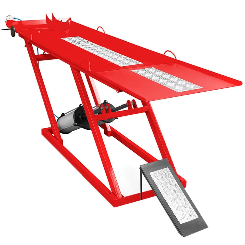 Rampa para Motos Pneumatica 350Kg 2 Pistoes Vermelho JM MAQUINAS-6415