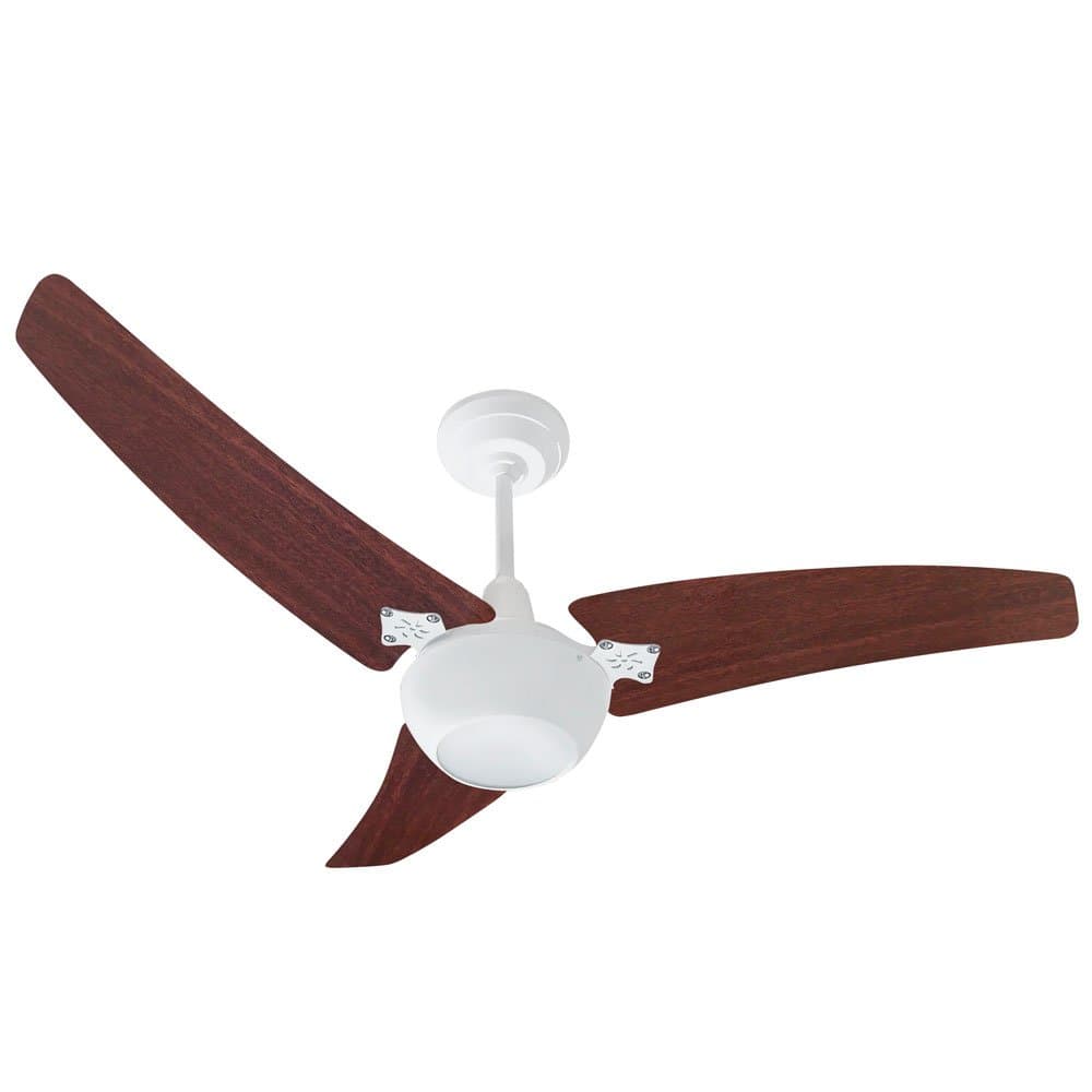 Ventilador de Teto LED 3 Pas 220V BrancoTabaco Jade LOREN SID-BR3P04MTB