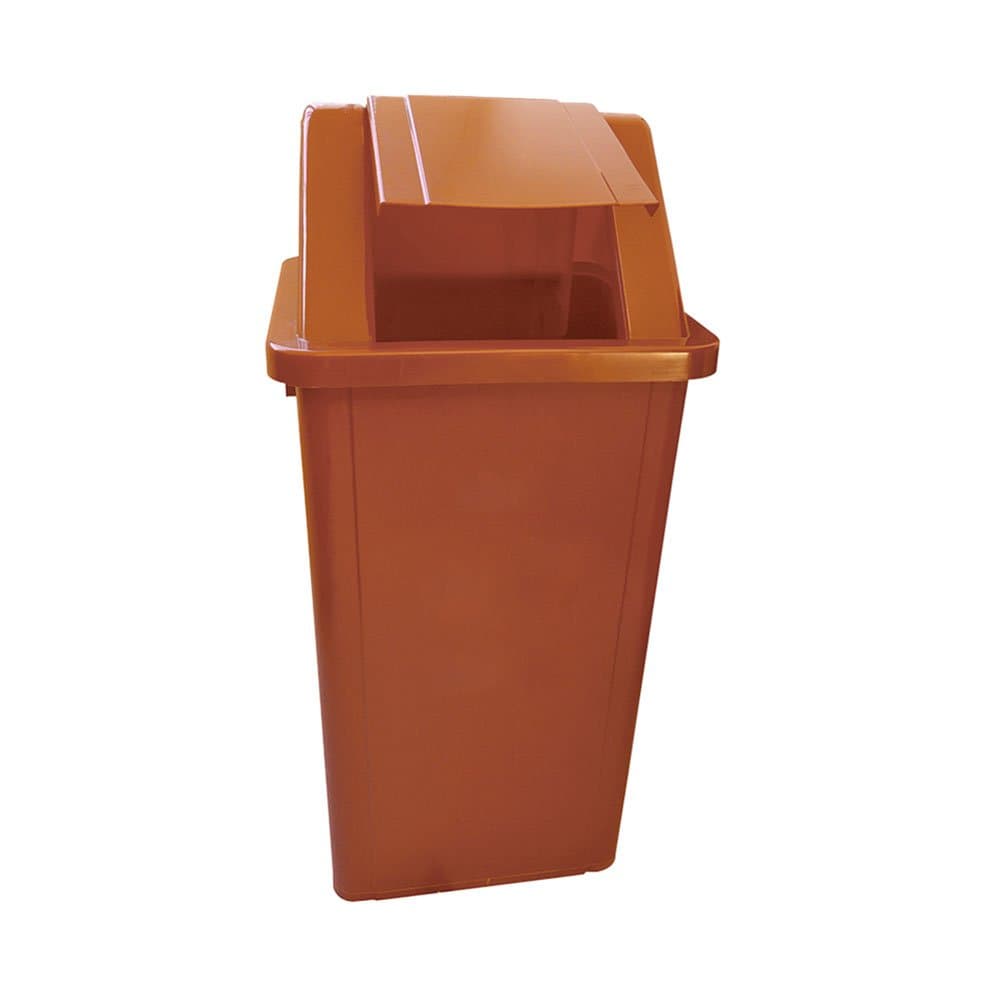 Cesto Quad Marrom 100L com Tampa Basculante BRALIMPIA-CD11MR