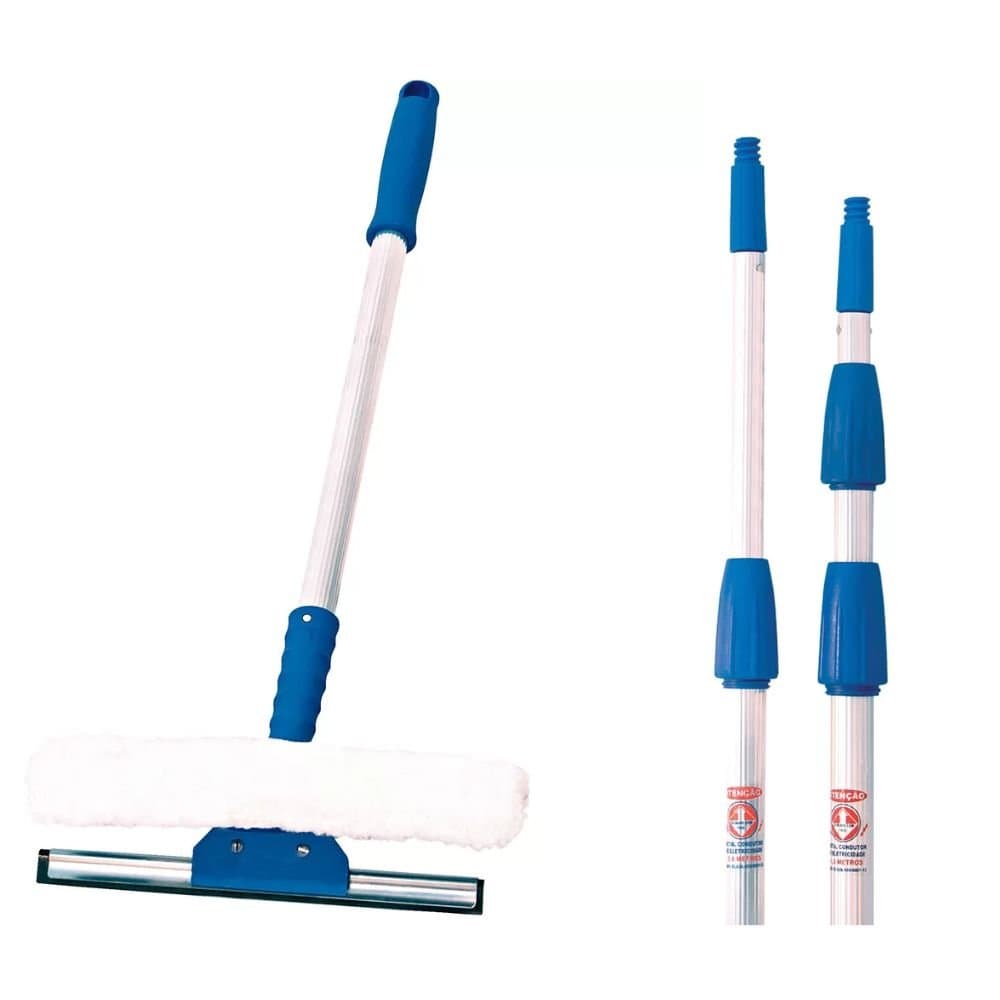 Combinado com Cabo com 25 X 60cm Extensao Telescopica para Limpeza de Vidros com 3 Estagios 3M BRALIMPIA-K5990