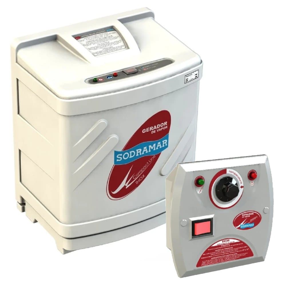 Sauna Steam 18M? 12KW Trifasica 220V Comando Analogico Universal para Sauna em Polietileno 12KW SODRAMAR-K8293