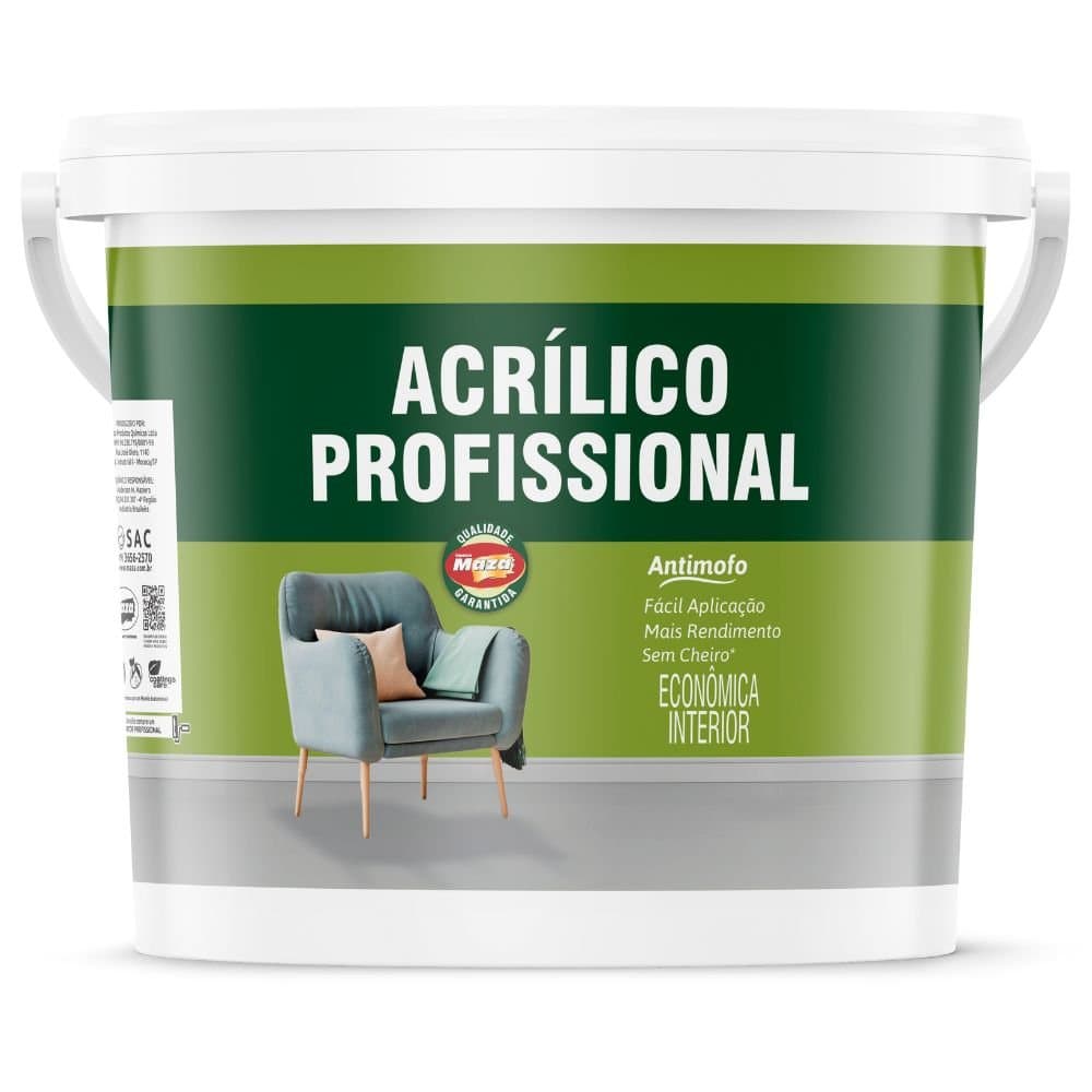 Tinta Acrilica Profissional Verde Fosco 36L MAZA-30053