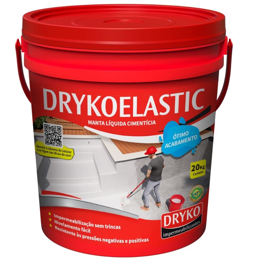 Manta Liquida Cimento Elastico Cimenticia para Impermeabilizacao 20kg VEDATUDO-ELASTICBD