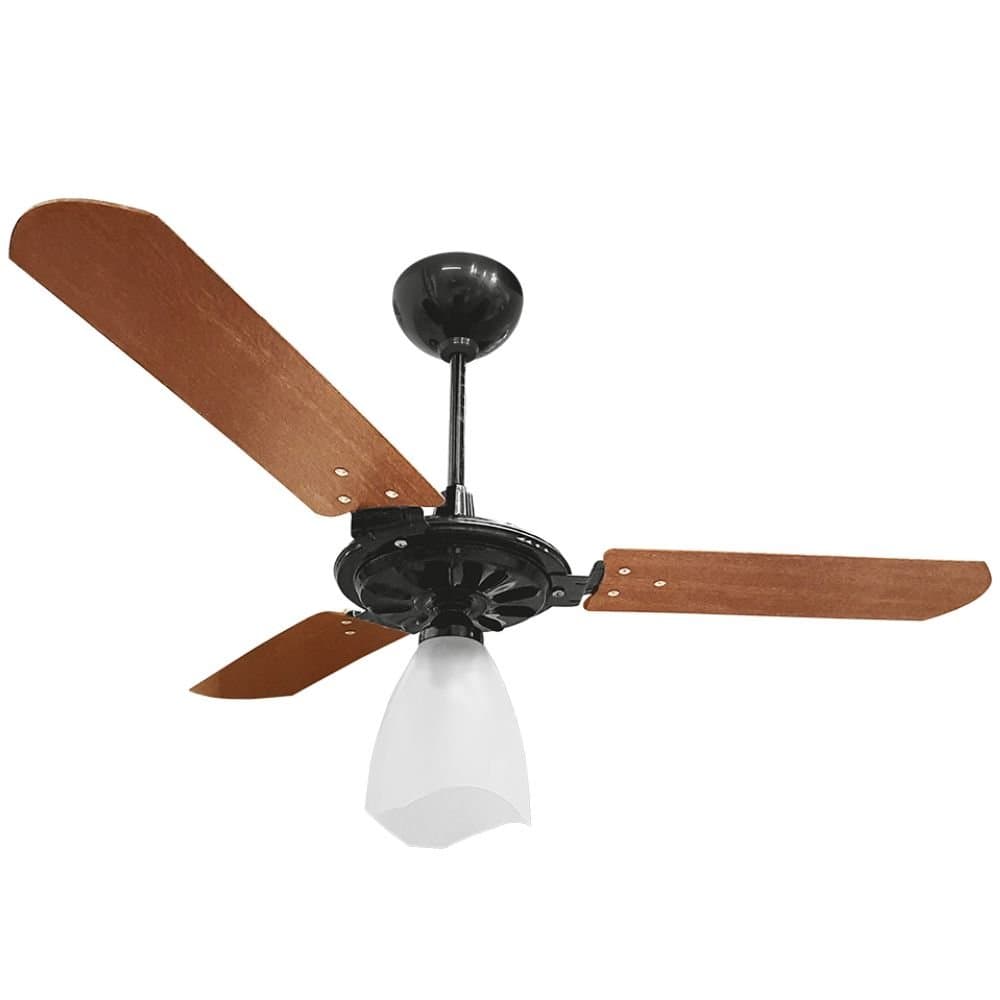 Ventilador Teto Yris Preto e Mogno JRF000004F 150W 127V VENTEX-100