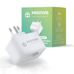Smart Plug Wi-Fi Positivo Casa Inteligente - 10A - 1000W - 100/240V - Wi-Fi - Plug Padrão Brasil - Cert. Anatel/RoHS