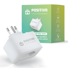 Smart Plug Max Wi-Fi Positivo Casa Inteligente - 16A - 1600W - 100/240V - Conexão Wi-Fi - Plug Padrão Brasil