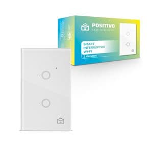 Smart Interruptor Wi-Fi Positivo Casa Inteligente - 2 Módulos Touch - 2300W - 5A - Bivolt - Wi-Fi - App/Google/Alexa