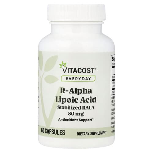 Vitacost, Everyday, R-Alpha Lipoic Acid, 80 mg, 60 Capsules