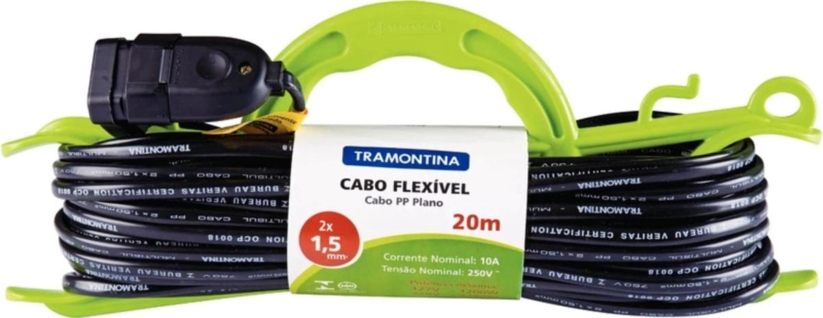 Extensão Cabide 1,5mm² 10 A Tramontina 20m