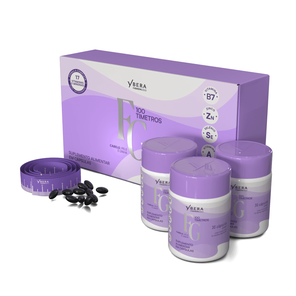 Kit 100timetros 90 Cápsulas Softgel - Fashion Gold