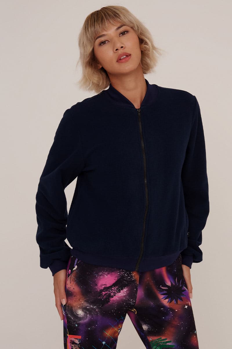 Jaqueta Bomber Soft Marinho