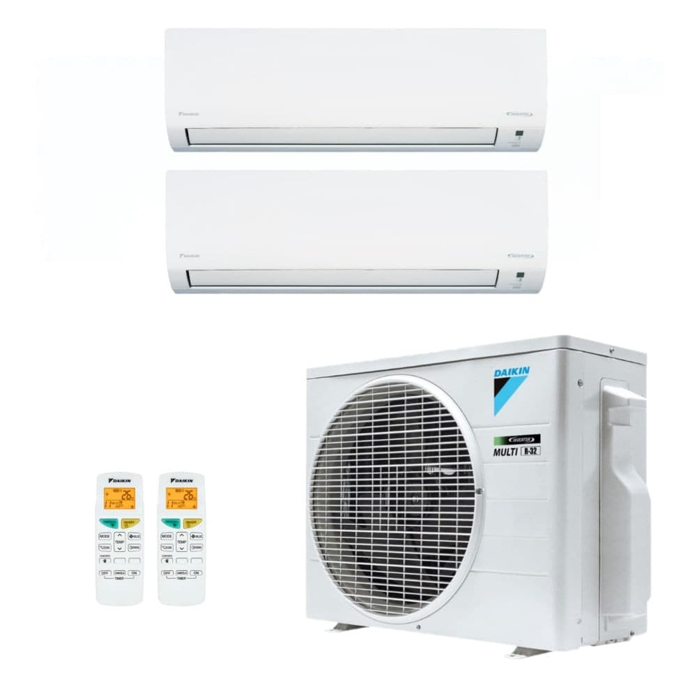 Ar-Condicionado Bi Split Inverter Daikin 18.000 (1x Evap HW 9.000 + 1x Evap HW 12.000) Só Frio 220V
