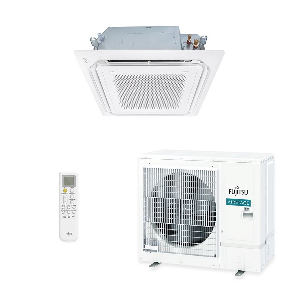 Ar-condicionado Split Cassete 4 Vias Inverter Fujitsu Airstage 36.000 BTUs R-32 Quente/Frio 380V Trifásico